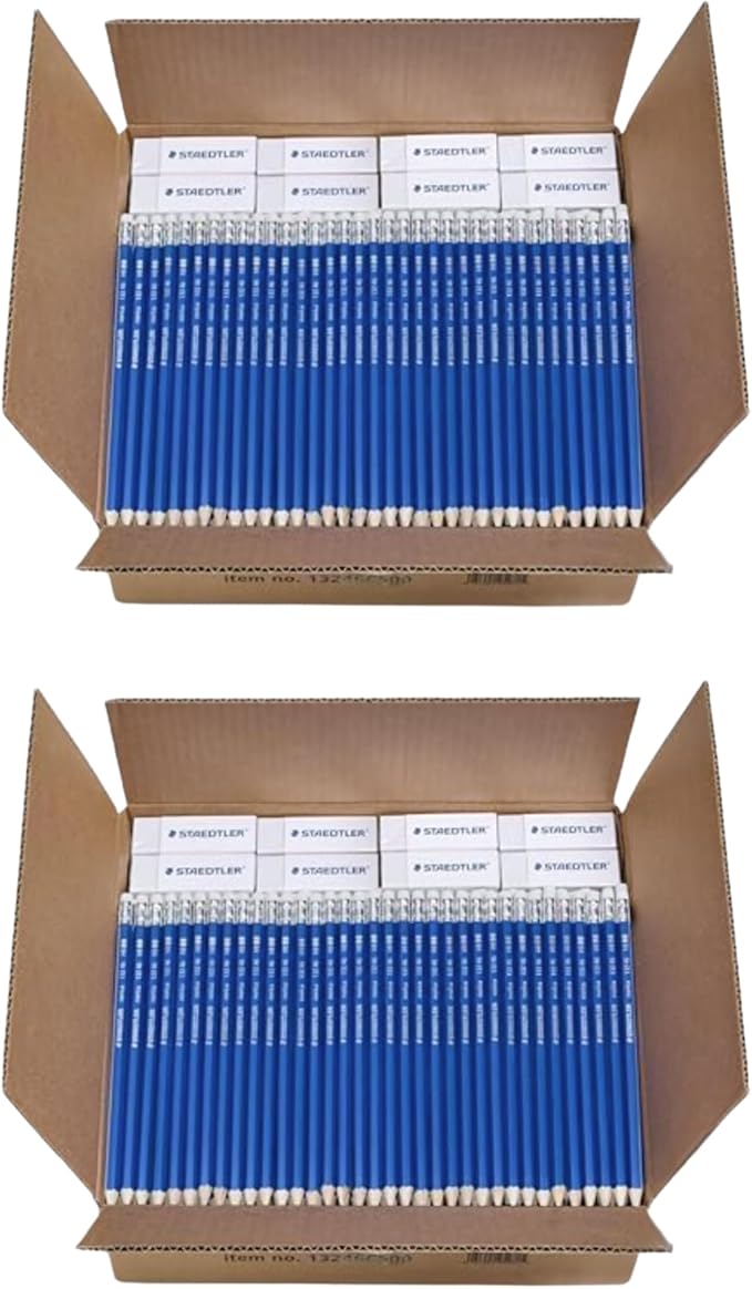 STAEDTLER Norica #2 HB Pencils, 288 Pencils + 24 Erasers, 2 Pack