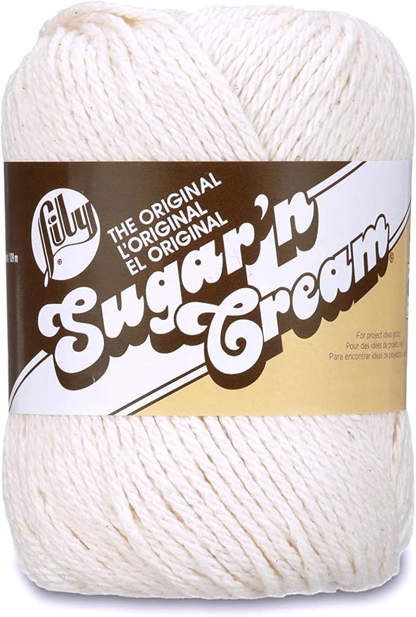 Lily Sugar'n Cream Cotton Yarn for Dishcloths Ecru 6-Pack