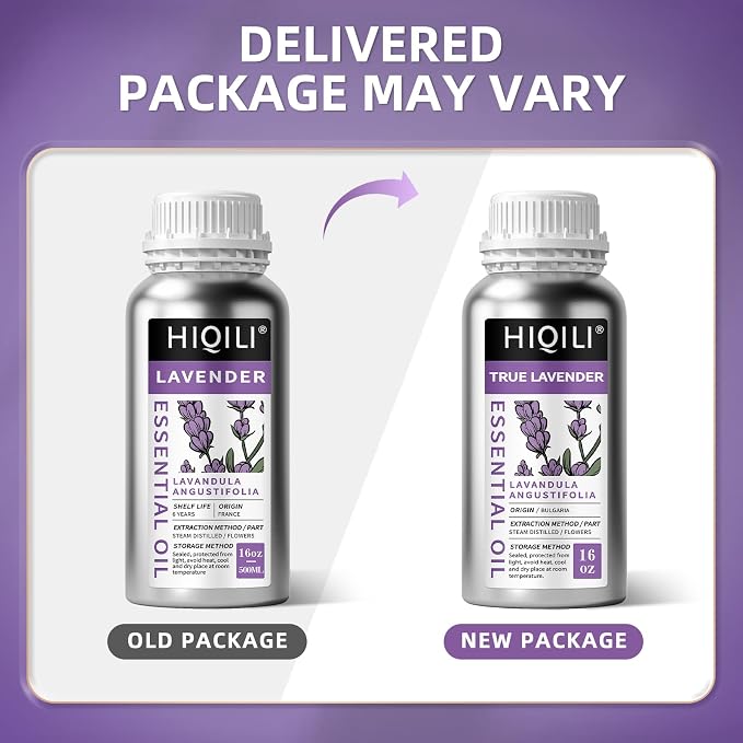 HIQILI Lavender Essential Oil for Aromatherapy, Candle & Soap Making