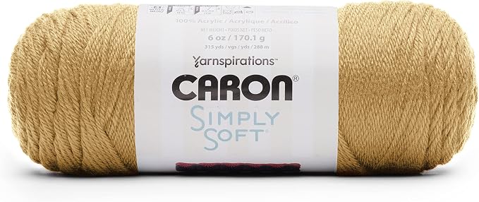 Caron Simply Soft Yarn for Crocheting & Knitting, Autumn Maize, 3-Pack | #4 Worsted Yarn, 100% Acrylic, Soft Crochet Yarn for Crocheting, Knitting, Garments & DIY Projects, 315yd, 170g/6oz per skein
