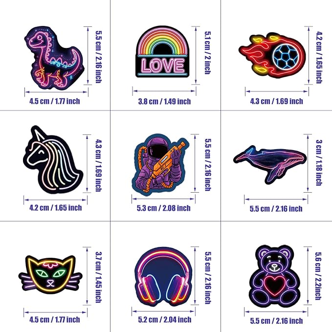 Water Bottle Stickers 200 Pcs Cute Cool Neon Sticker Packs, Classroom Rewards Prizes for Kids, Waterproof Vinyl Stickers for Water Bottles Laptop Scrapbooking Skateboard Journal Guitar Suitcase etc