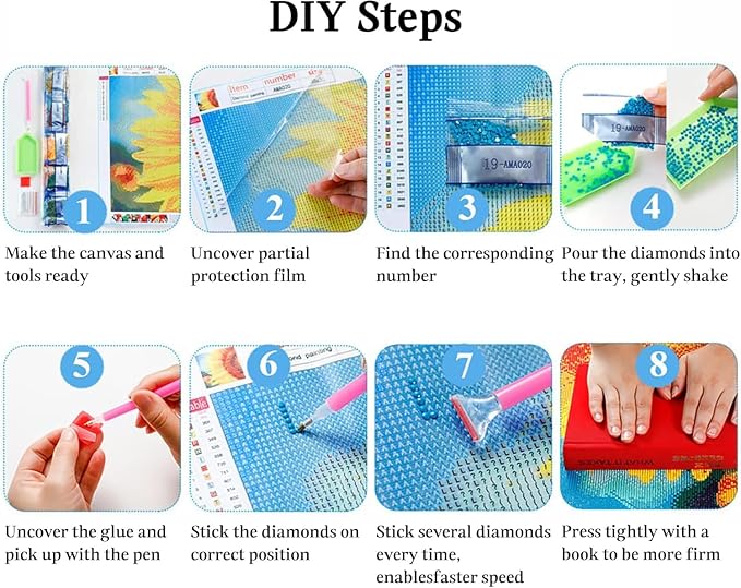 JAKI Diamond Art Kits for Adults,Cartoon Diamond Art 12x12inch