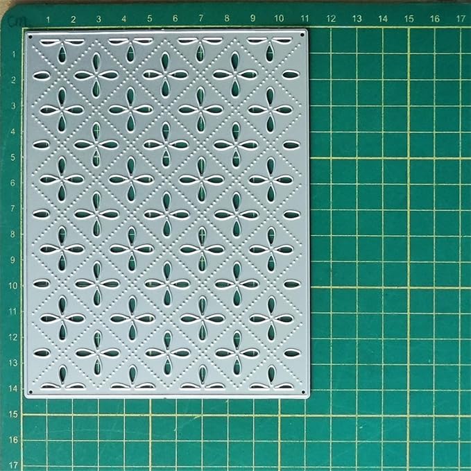 Annchaos Cutting Dies 3D Background Frame Metal Stencils Scrapbooking Tools DIY Craft Carbon Steel Embossing Template for Paper Card Making Album Arts Supplies (Frame 11-Flower 11.1x14.4cm)