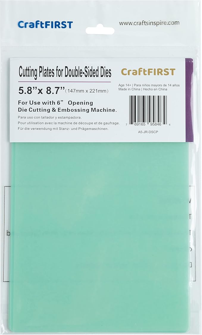 CraftFIRST Cutting Plates for Double Sided Dies 1 Pair 5.8" x 8.7"