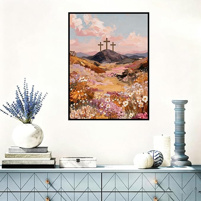 Benjenes Religious Cross Diamond Art Kits for Adults Christ Jesus
