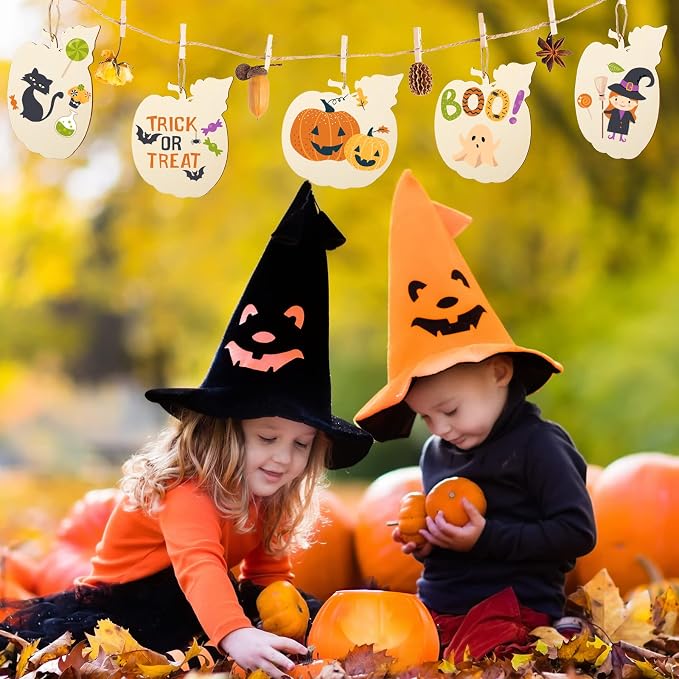 Large Size 7inch Wooden Halloween Thanksgiving Ornaments to Paint, DIY Blank Unfinished Pumpkin Wood Discs Ornament for Crafts Hanging Autumn Decorations(10PCS, Beige Pumpkin)