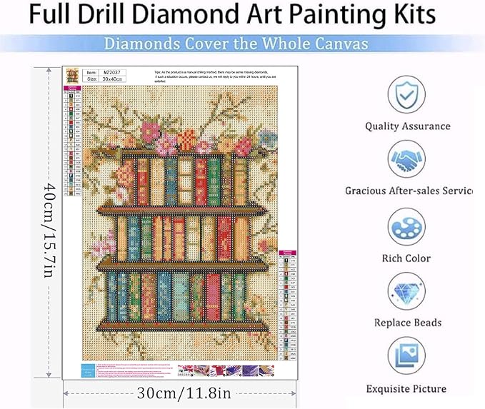 Book Diamond Art Kits for Adults 12x16inch