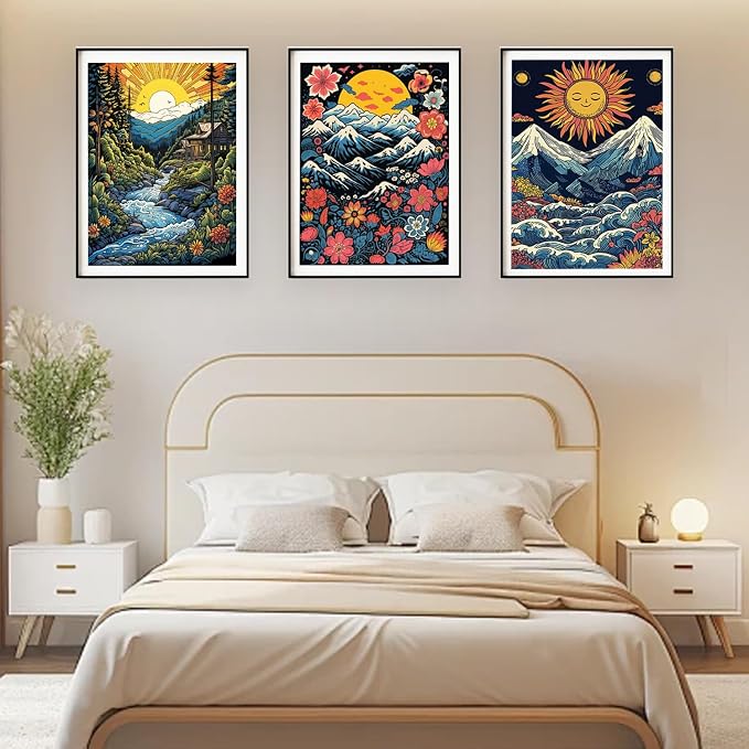 DOZEEZOP 6-Pack Diamond Art Kit for Adults, 5D Diamond Painting 12x16 Inch | Landscape pictures, Full Round Drills, Home Wall & Shelf Decor, Beginner-Friendly DIY Craft, Stress Relief, All-Occasion Gift