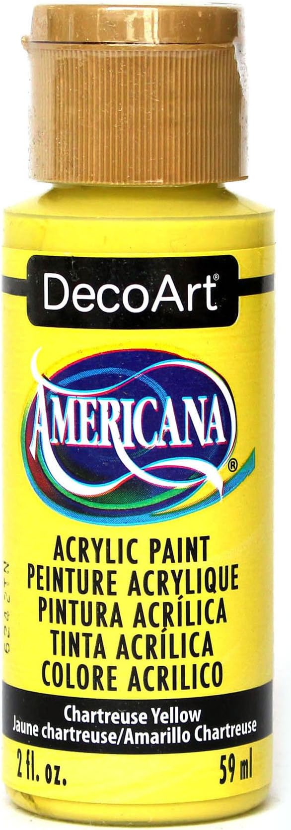 DecoArt DA330-3 Americana Acylic Matte Finish Paints, Chartreuse Yellow