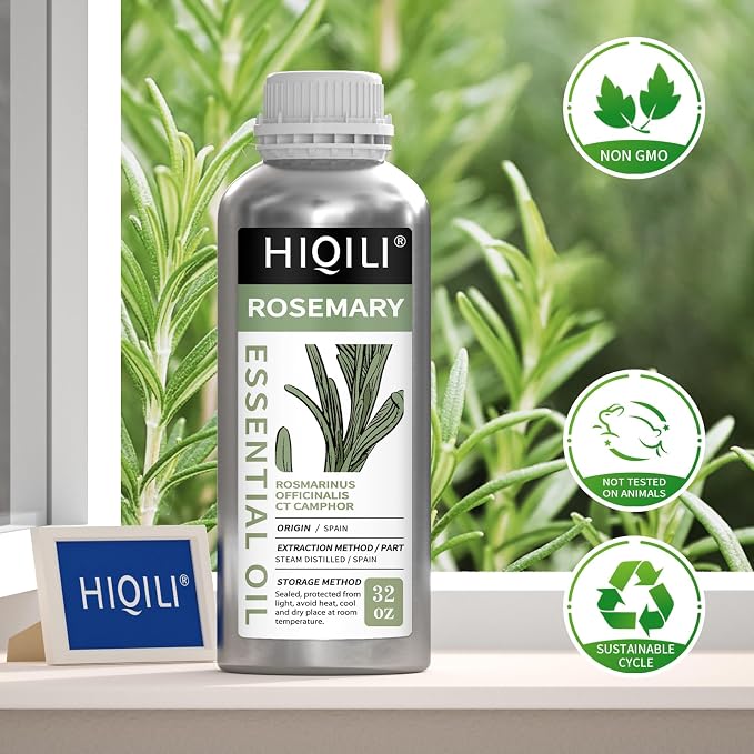 HIQILI Rosemary Oil for Hair Care, Diffuser & DIY
