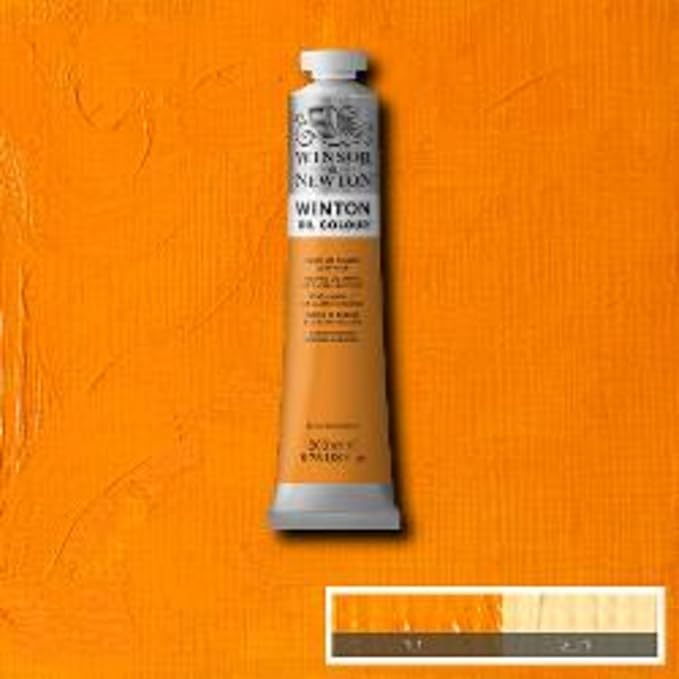 Winsor & Newton Winton Oil Color, 200ml Tube, Cadmium Yellow Deep Hue | High-quality pigments, Durable, Lightfast, Permanent, Uniform Consistency, Great Pigment Load