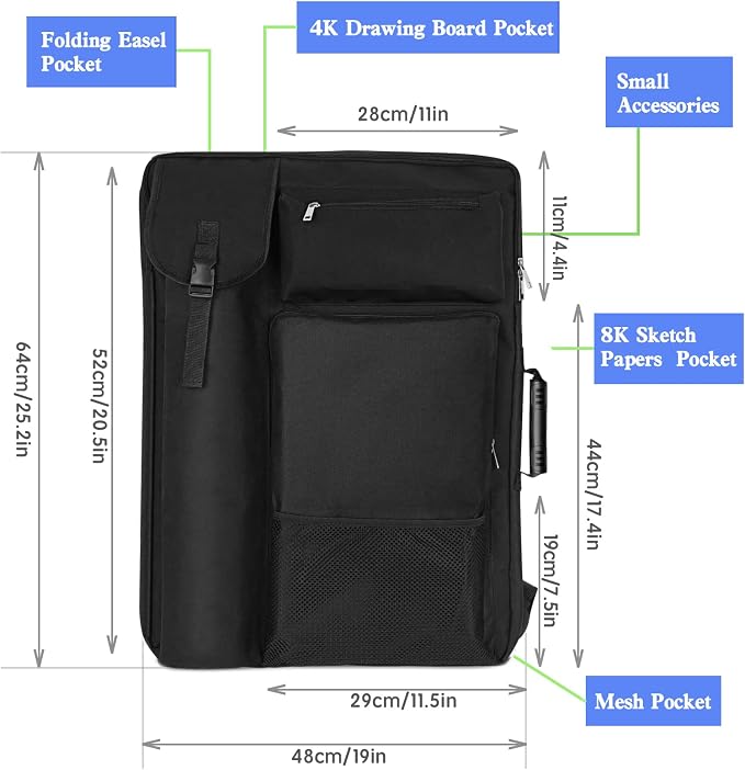 TreochtFUN Art Bags for Supplies Portfolio Case 19 X 25.5 in