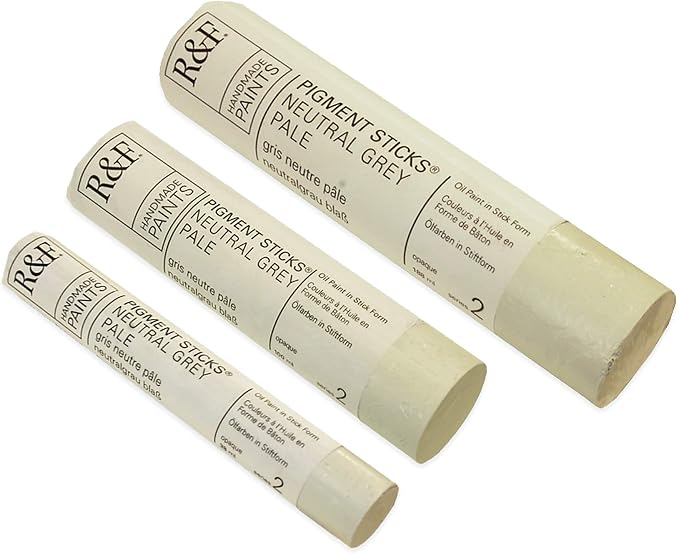 R&F Handmade Paints - Professional Oil Pigment Stick, Neutral Grey Pale, 38 ml