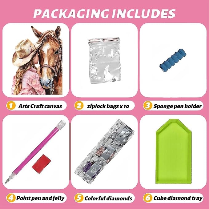Horse Diamond Painting Kits for Adults - Diamond Art Kits for Adults Girl