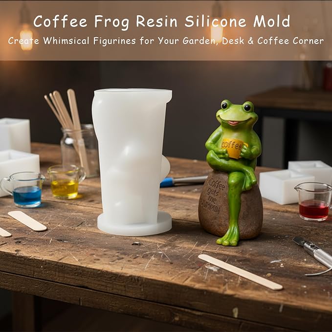 3D Frog Resin Mold, Frog Animal Silicone Molds for Epoxy Resin