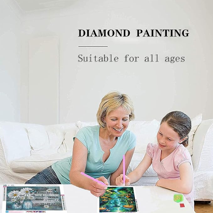Diamond Art Kits for Adults,Magic Mushroom Diamond Painting Kits 12X16In