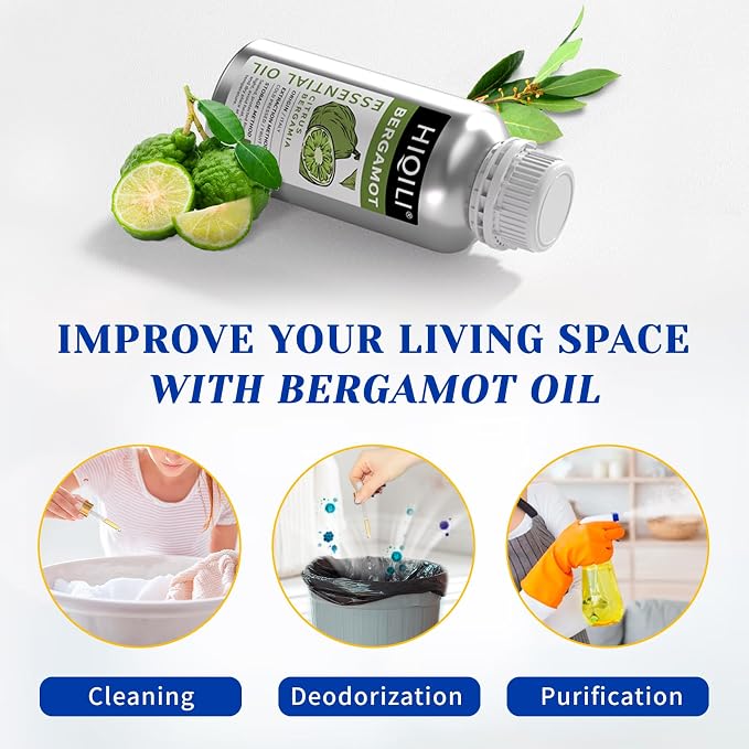 HIQILI Bergamot Essential Oil Large Capacity for Hotel, Beauty Salon, SPA