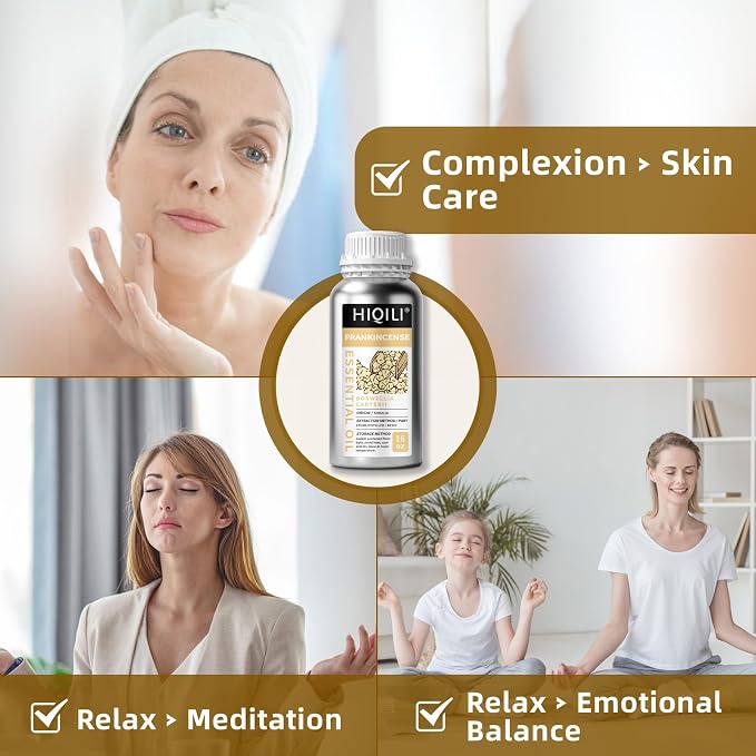 HIQILI Frankincense Essential Oil Large Capacity for Body Massage