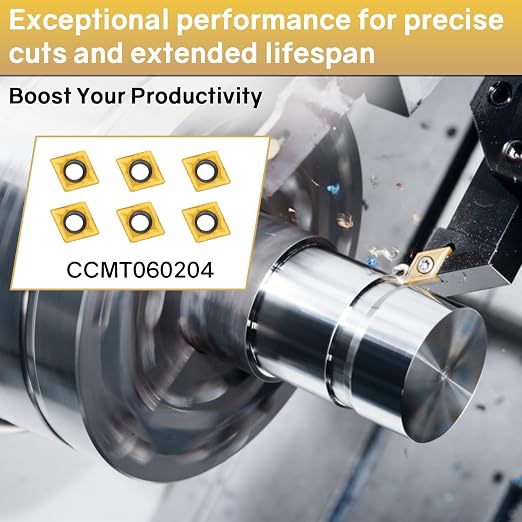 S06K/S07K/S08K/S10K/S12M-SCLCR06 Indexable Lathe Turning Tool 15Pcs Kit, 5Pcs Metal Lathe Tools Holder Set, with 10Pcs CCM21.51/CCMT060204 Carbide Inserts Turning Inserts Carbide Turning Tool
