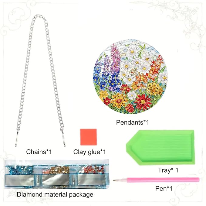 RYMILIE Hanging Diamond Art Kits for Adults Blossoms 8x8inch