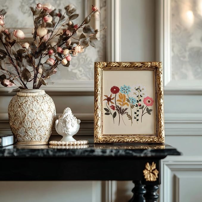 COCOMOX Floral Embroidery Kit for Beginners, Needlepoint Practice Kits | 4 Different Flower Pattern, Cross Stitch Embroidery Kits for Adults, Easy to Follow