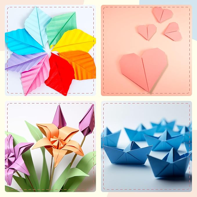 50 Colors Origami Paper 200 Sheets 6x6 Inch Double Sided Colored Paper | Square Folding Paper for Arts, Crafts, DIY Projects, Scrapbooking, Kids Activities and Classroom Creations