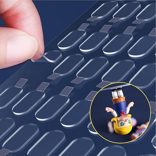 LMJIA Sticky Tack for Wall Hanging (0.31"*0.51"-500 Pcs) — Removable Poster Putty & Mounting Putty, Double-Sided Adhesive Dots for Damage-Free Decor, Balloons & Crafts