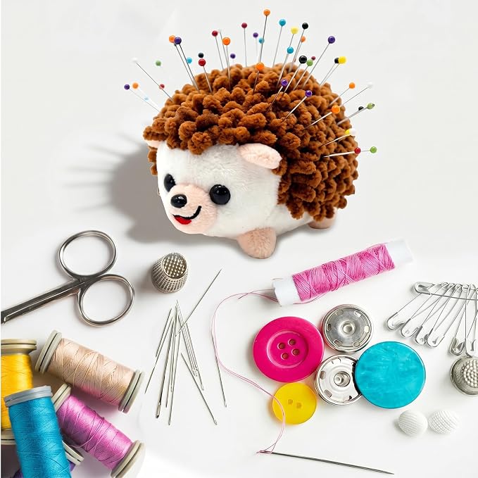 Sizobi Plush Hedgehog Pin Cushion for Sewing - Soft Sewing Needle Holder
