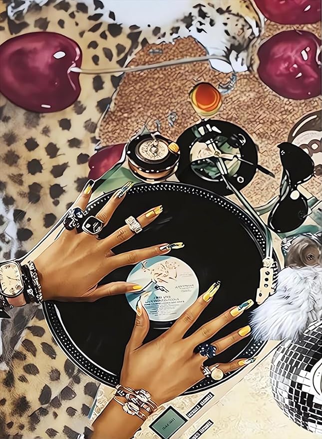 WUDWL Coquette Paint by Numbers Kit for Adults, Color By Numbers for Adults | Fashion Cheetah Decor Painting by Number On Canvas, Paint Number Artist Funny Without Frame DIY, Home Wall Decor, 12x16in