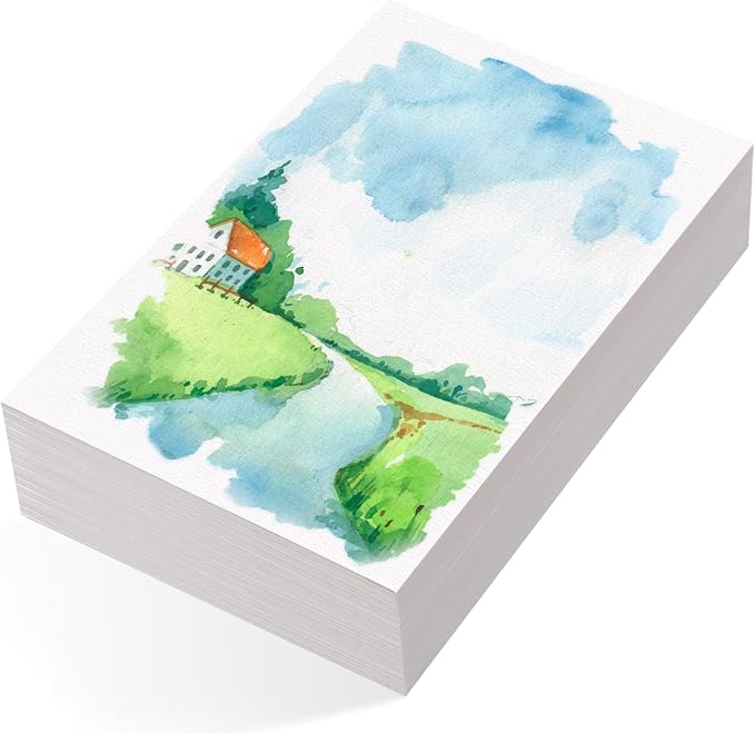 80 Sheets Watercolor Paper, 2.5 x 3.5 in, 110 Lb/230 GSM, Cold Press