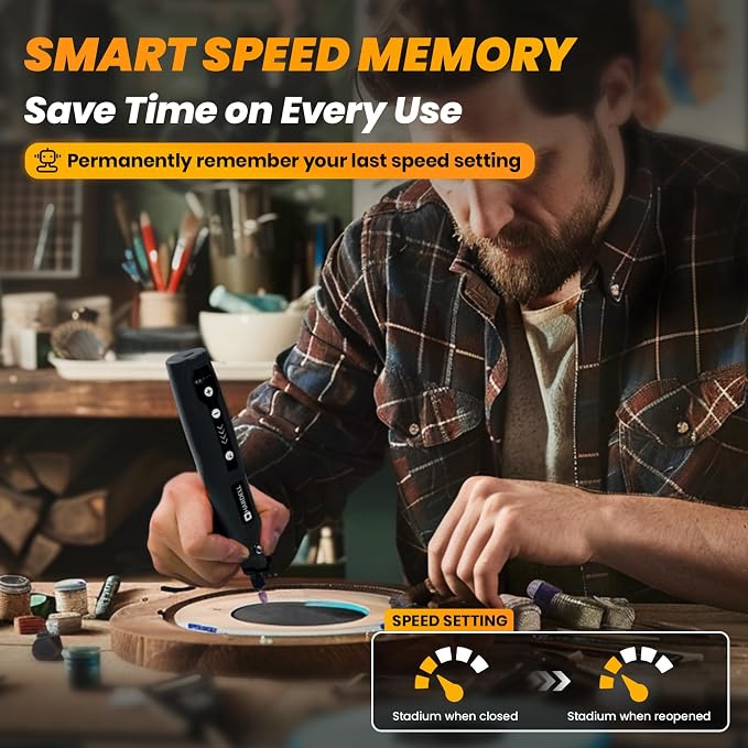 HARDELL Mini Cordless Rotary Tool Kit, 5-Speed for 3D Printer Sanding | Engraving Pen, 69 Accessories, 5000-18000RPM, 2000mAh, LED Light, for Precision Polishing, Drilling, Carving, DIY Crafts