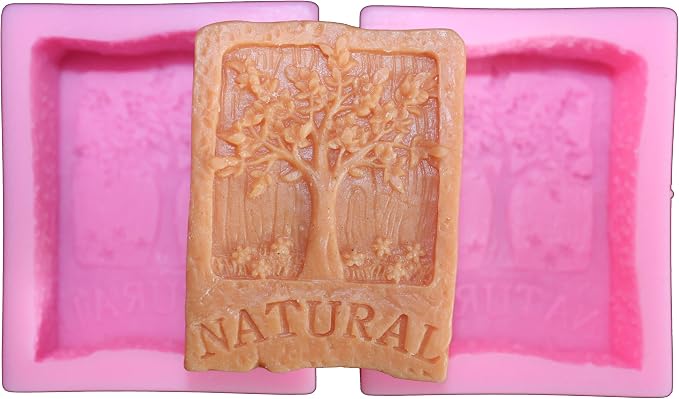Tree Pattern Silicone Soap Mold for Natural Skincare Soap Making, DIY Skincare Products & Small Business Soap (Natural)