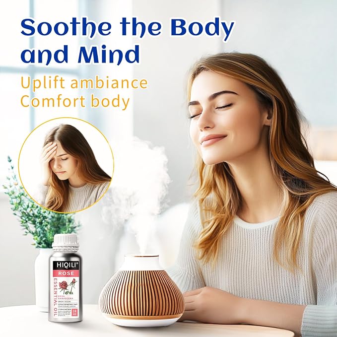 HIQILI Rose Essential Oil Large Capacity for Skin Care & Candle Making