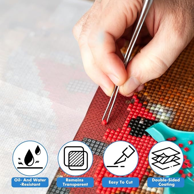 300 Pieces Diamond Painting Release Paper, Double-Sided Non-Stick Release Paper for Diamond Art, 5.9" x 3.9" Thickened Replacement Sheets, Diamond Painting Art Accessorie Tools
