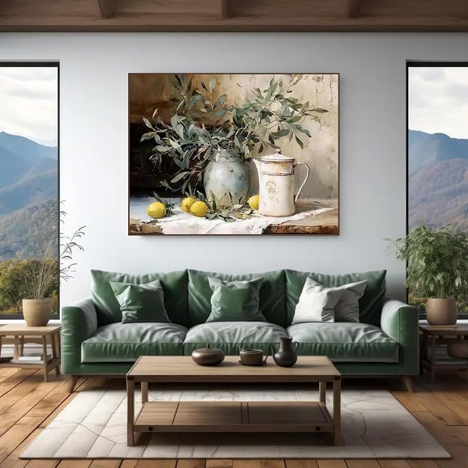 Plant Scenery Paint by Numbers Kit for Adults,Color By Numbers for Adults | Scenery Decor Painting by Number On Canvas, Paint Number Artist Funny Without Frame DIY, Home Wall Decor, 12x16in