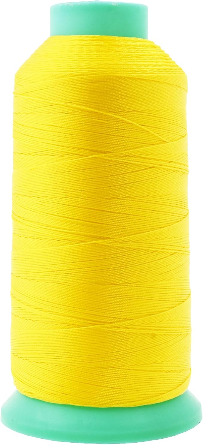 Mandala Crafts Size 92 280D T90 Yellow Bonded Nylon Thread, 1100 YDs