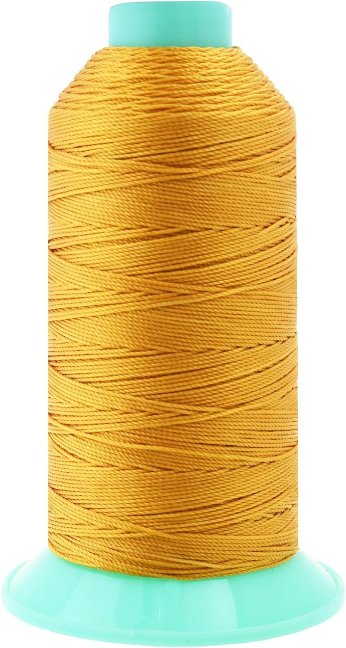 Mandala Crafts Size 346 210D T350 Gold Bonded Nylon Thread, 415 YDs