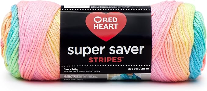 RED Heart Super Saver Yarn-Retro Stripe