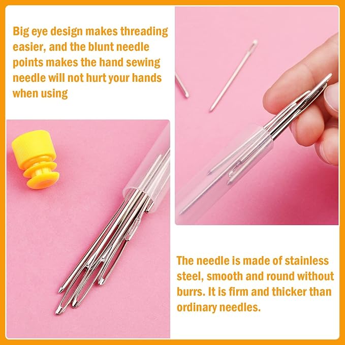 Crochet Markers, 300pcs Metal Stitch Markers for Knitting & Crocheting, Safety Pins for Fabric & Paper