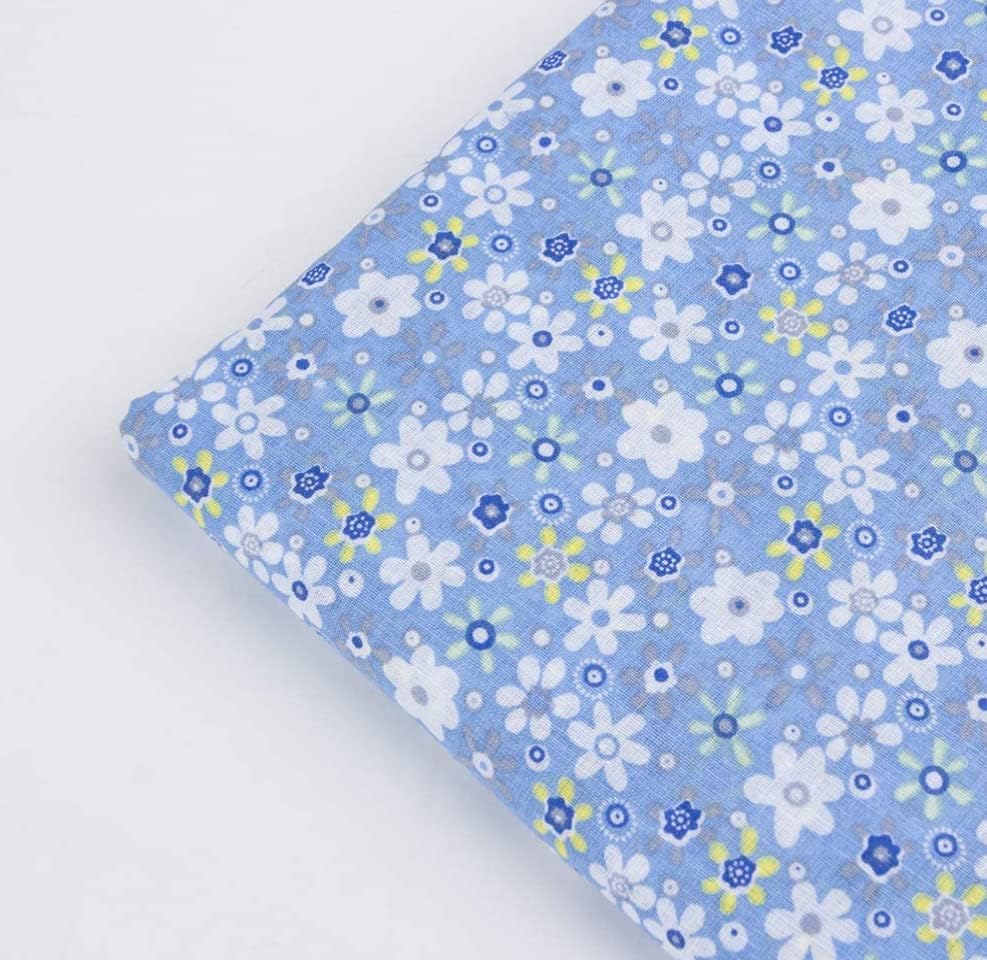 Cotton Fabric DIY Making Supplies Quilting Patchwork Fabric Fat Quarter Bundles DIY for Quilting Cotton Patchwork Cushions (Mix Flowers, 20" x 20")