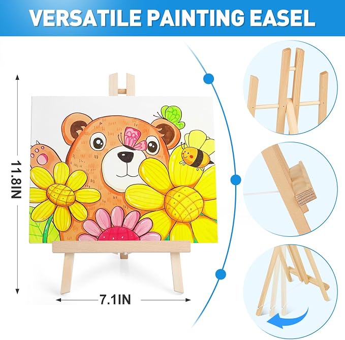 ESRICH 3 Set Acrylic Painting Kits for Adults Couples Date Night | Sip and Paint Kit for Date Night and Crafts, Oil, Watercolor & Acrylic Paint,Canvas and Easels, Palettes, Brushes