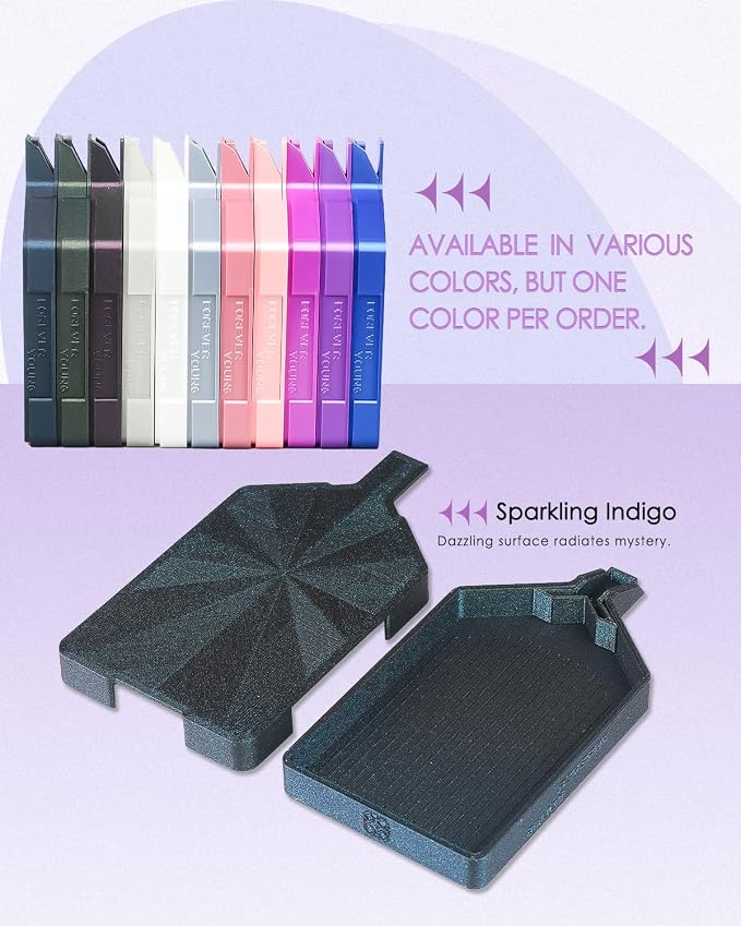ForeverYoung Glitter Diamond Art Tray with Prismatic Lid, Sparkling Indigo
