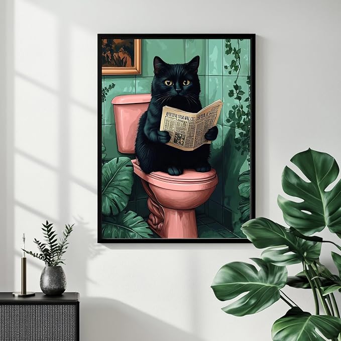 Black Cat Paint by Numbers Kit for Adults, 16x20 inch | DIY Painting Kits Crafts for Adults, Relieve Stress, Gift, Home Wall Decor