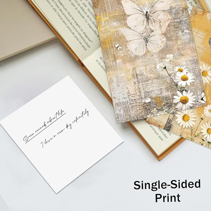 PRSTINCOL Scrapbook Paper,16 Sheets 4.1x5.8 Inch Yellow Butterfly Style Scrapbook Paper,Single-Sided Vibrant Origami Decoupage Papers for Diy Crafts, Card Making, Art Journaling