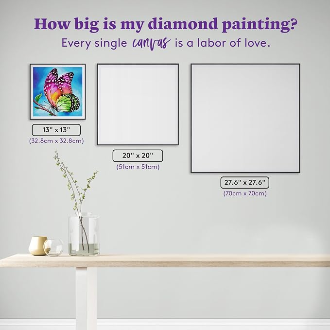 DIAMOND ART CLUB Watercolor Butterfly Diamond Art Kits for Adults