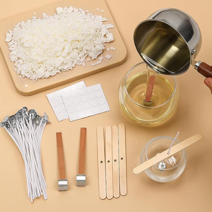 Blingfun Candle Making Kit for Beginners, Soy Wax Candle Making Supplies with Natural Soy Wax, Essential Oils, Candle Dye & Candle Wicks, DIY Home Craft Gift for Adults & Women