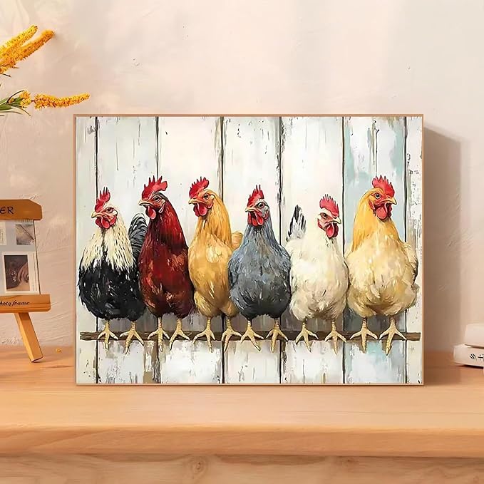 mrpwnle Diamond Art Kits for Adults Chicken Diamond Painting Kits