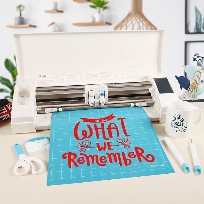 REALIKE 12x12 Cutting Mat for Silhouette Cameo 5/4/3/2/1 (6 Mats - 2 StandardGrip, 2 LightGrip,2 StrongGrip), Variety Cut Mats Replacement Accessories for Silhouette Cameo
