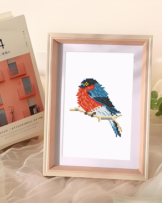 PeakLuv Small Diamond Art Kits Birds Mini Diamond Painting Kits for Adults