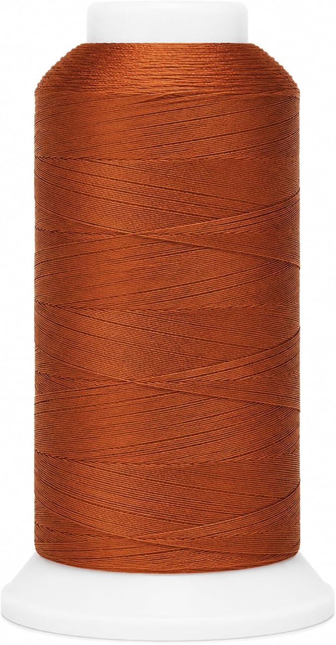 Mandala Crafts Burnt Orange Tex 90 Upholstery Polyester Heavy Duty Thread | 1500 Yds T90 UV Resistant Strong Thread for Leather Sewing, Marine, Drapery, Jeans, Hair Weaving & Extension, Outdoor